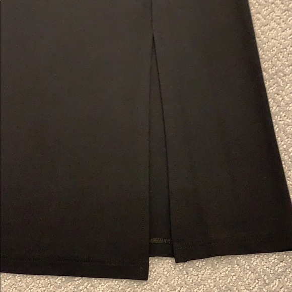 EUC Black Elasticized Waisted Skirt with Slit - Picture 3 of 7